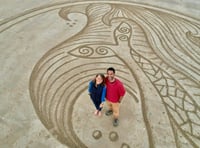 Sand artist's latest creation in Tenby for ITV Wales' Coast & Country