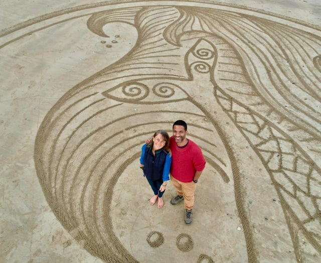 Sand artist's latest creation in Tenby for ITV Wales' Coast & Country