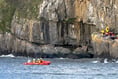 Tenby RNLI assist in rescue of fallen cliff climber