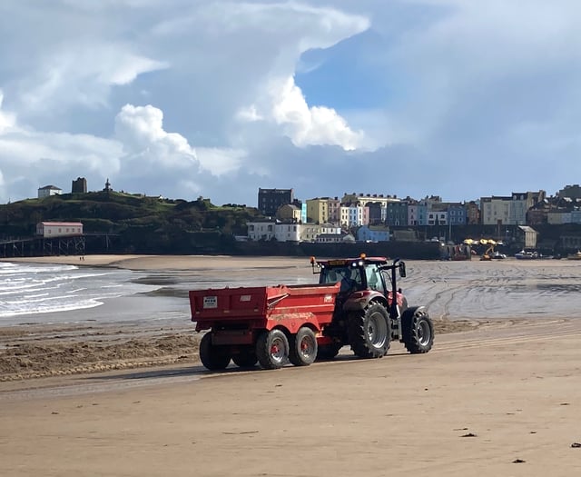 What the work taking place on Tenby's harbour & North Beach is for?