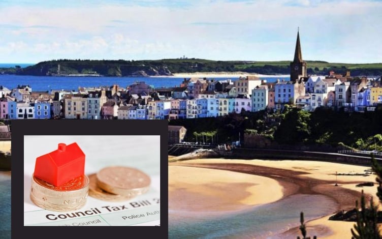 Council tax rises would have to nearly double in Pembrokeshire if the second homes council tax premium is not used. (Main Pic. Tenby, by Gareth Davies Photography)