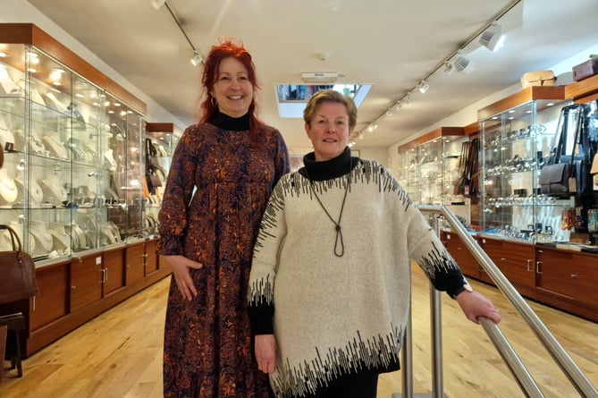 Christine James from Haulfryn and Zarah Williams of Narberth Antiques. 