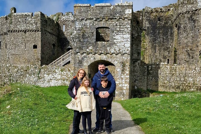 Rhys and his family were welcomed to Carew Castle, following his competition win.