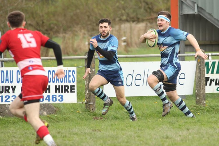 Guto Davies runs at Newcastle Emlyn