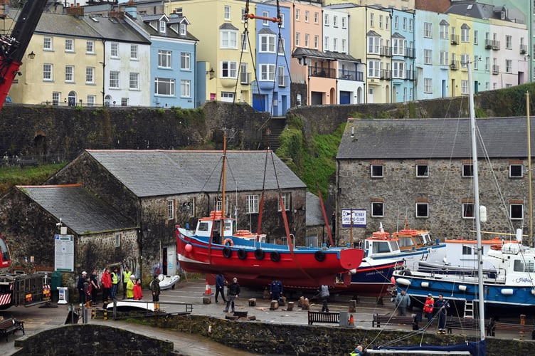 Tenby boats harbour