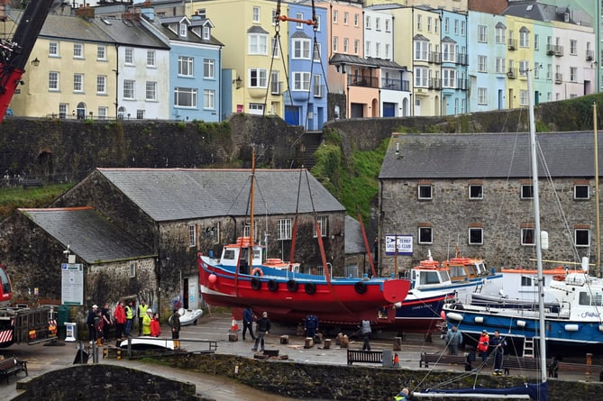 Tenby boats harbour