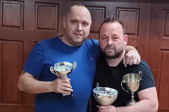 B Singles Runner up: Leighton Harries (Begelly Arms), Winner Phil Lewis (Temple Bar)