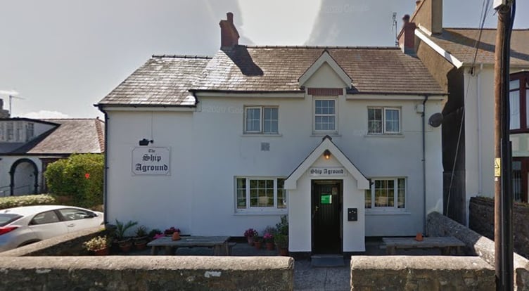 The Ship Aground public house, Dinas Cross.