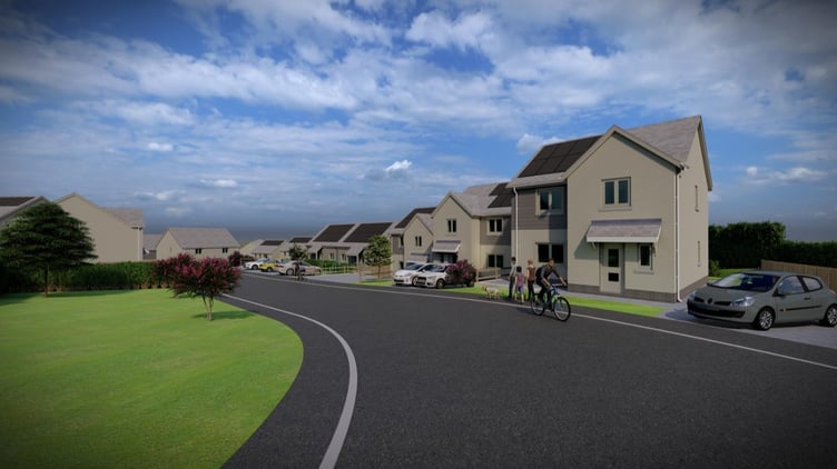housing units, on land near Pilgrims Way, Roch