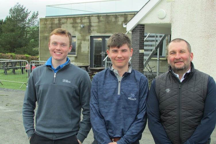 Youngsters Joseph Nand-Lal and Ollie Morris together with Ollie's father Dave.
