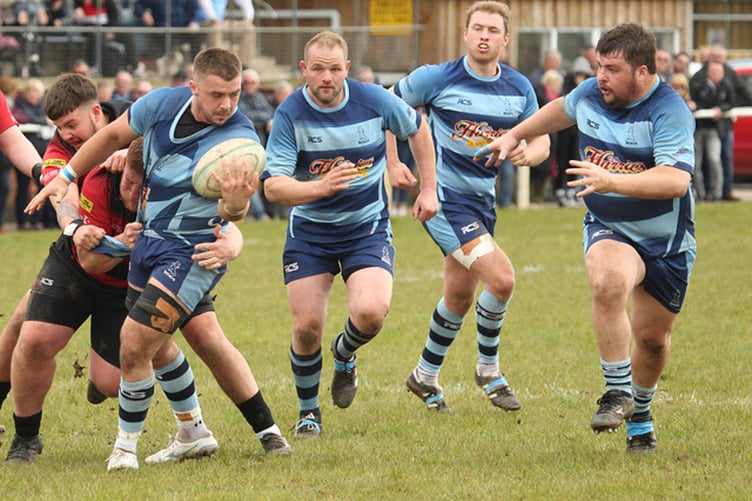 Kyle Hamer was held up over the line