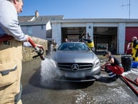 Out and About - RNLI fundraising car wash at Tenby Fire Station