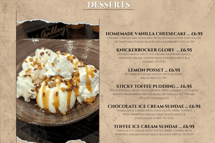 Belgrave Hotel Tenby - Menu page 1