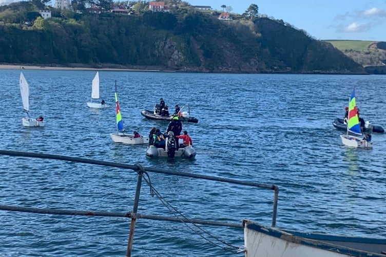 Junior training at Tenby Sailing Club