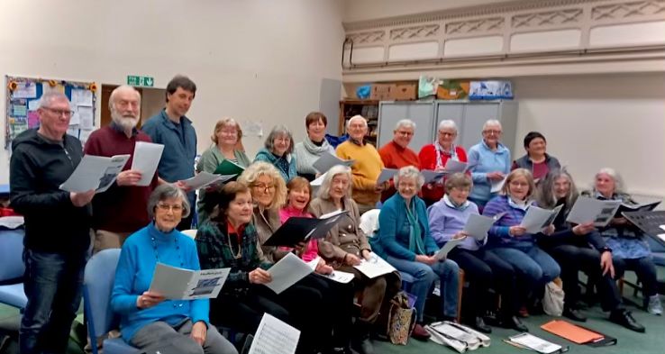 The Griffon Choir practices on Monday evenings
