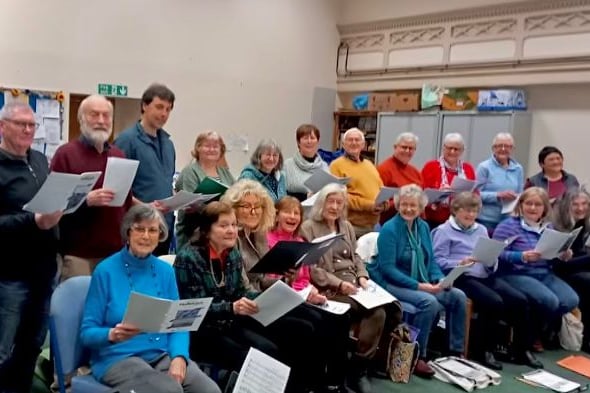 The Griffon Choir practices on Monday evenings