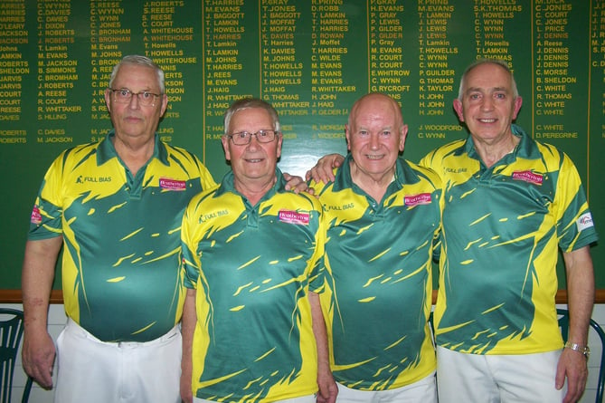 Over 60s rinks winners Graham Walker, Jeremy Woodford, Richard Morgan and David Kenniford