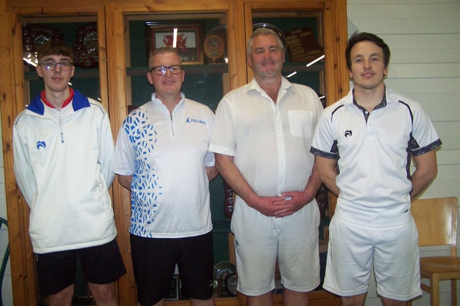 Men's rinks winners Simon Hilling, Peter Day, Rhys Day and Charles Davies