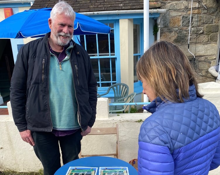 Gathering support on the streets of Newport for the community purchase of the Wholefoods Shop