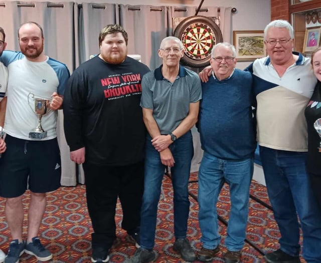 Narberth & District Darts League raise £1,245 for Teddy