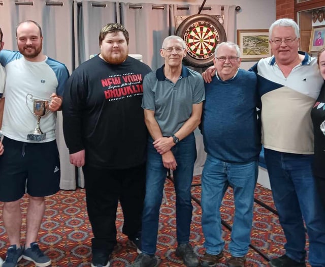 Narberth & District Darts League raise £1,245 for Teddy