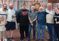 £1,245 raised for Teddy at Narberth & District Darts League charity event