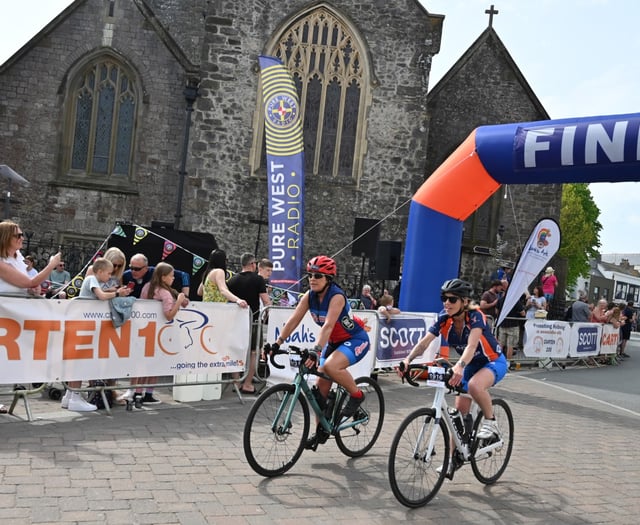 WATCH: Riders finish a gruelling Cardiff to Tenby charity Carten ride