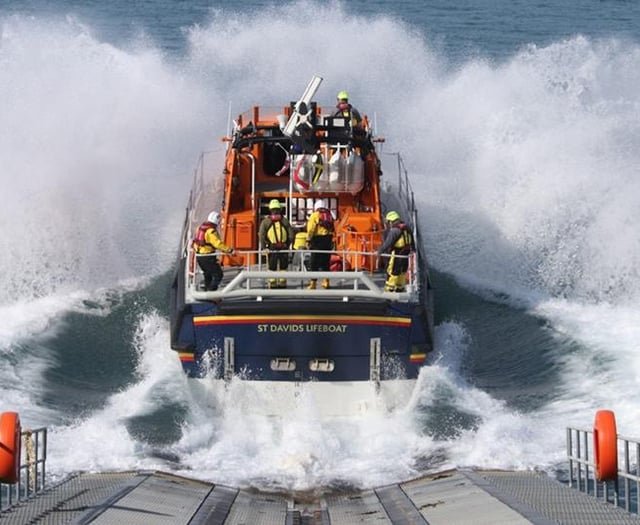 St Davids RNLI lifeboat crew tasked to assist yacht