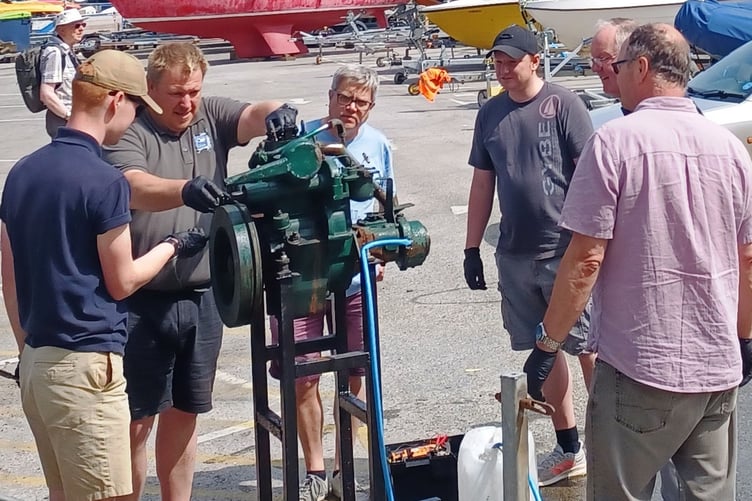 TSC members at the diesel engine course