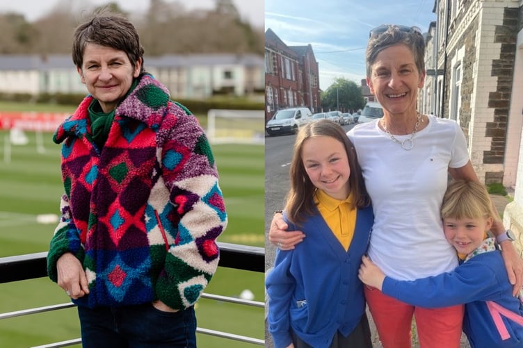 Laura McAllister with daughters