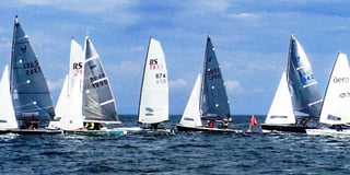 Competitive dinghy racing in ideal conditions