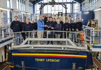 Tenby RNLI lifeboat crew presented with new jumpers