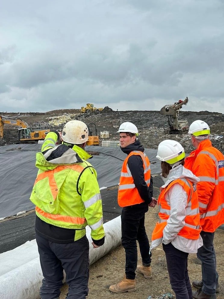 Labour’s Henry Tufnell visiting the Withyhedge landfill site north of Haverfordwest