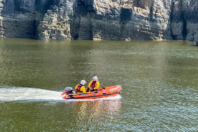 Dog in lifeboat