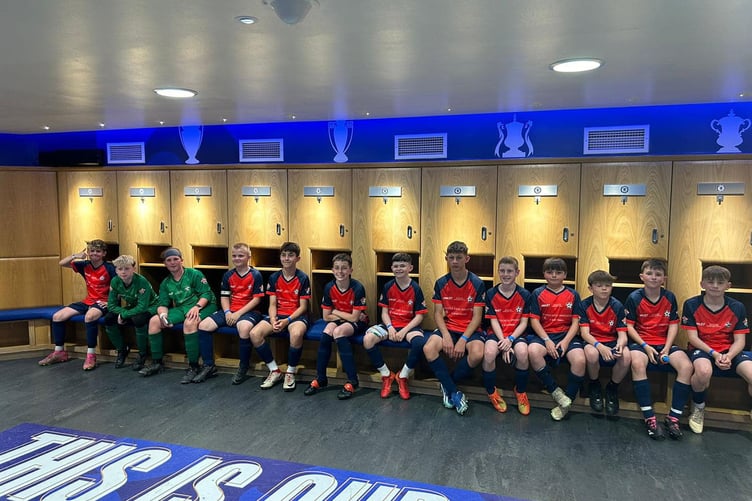 Mikey’s team in the Chelsea dressing room
