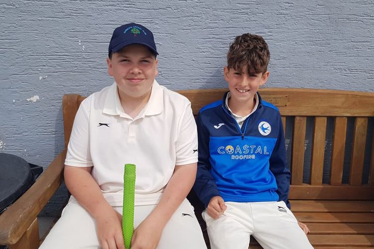 Alfie Ellmer who made his debut for the 2nds alongside Ollie Johns who was playing his third senior match. Both boys are still in the U13s but weren't phased by a high quality St Ishmaels bowling attack made up of U17s and adults