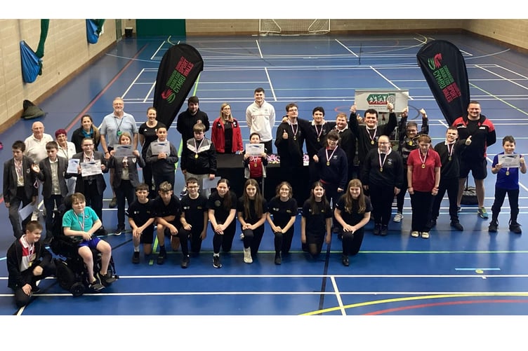 Competitors at the swimming gala
