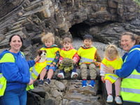 Saundersfoot Playgroup and Daycare children complete sponsored toddle