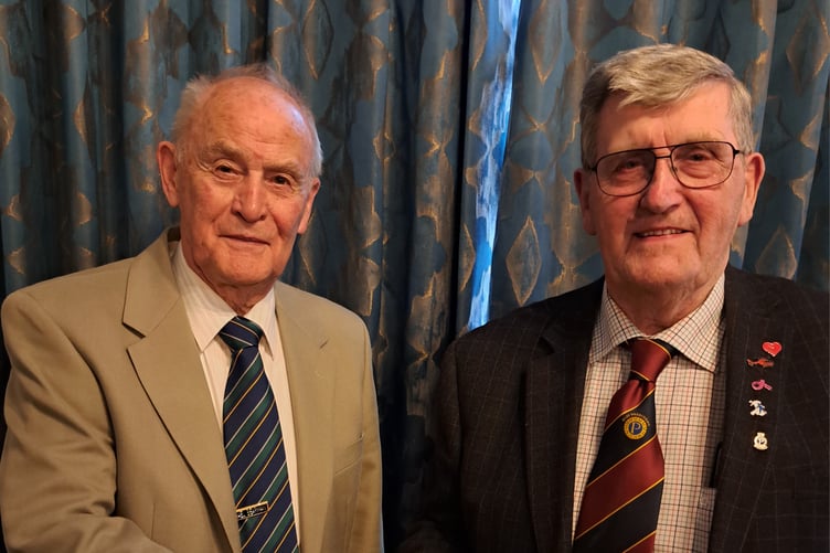 Mike Bearman with Past President Rhys Watkins