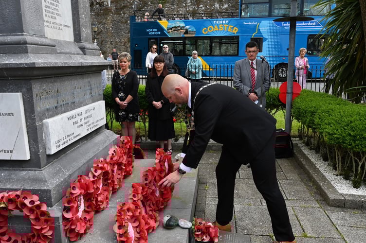 D day wreath Tenby