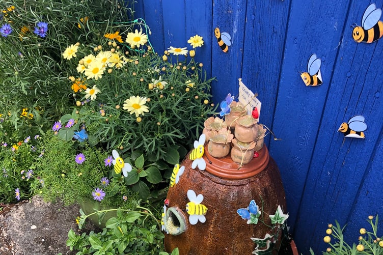 Tenby in Bloom - bee-themed garden display