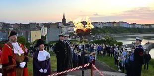 Beacon lighting ceremony in Tenby marks anniversary of D-Day landings