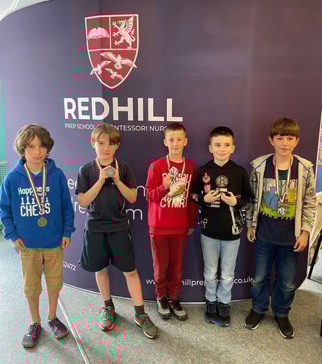 Redhill Junior Chess Tournament medal winners