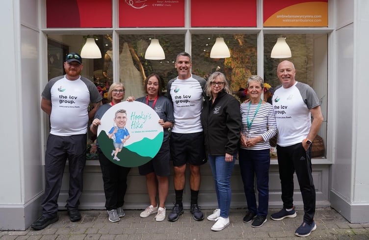 James Hook set off on June 4 from the Wales Air Ambulance Charity shop in Tenby on Upper Frog Street