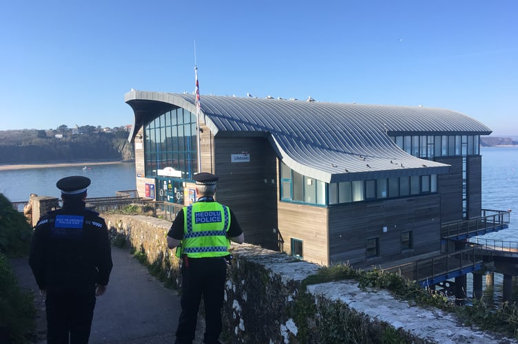 Police patrol Tenby