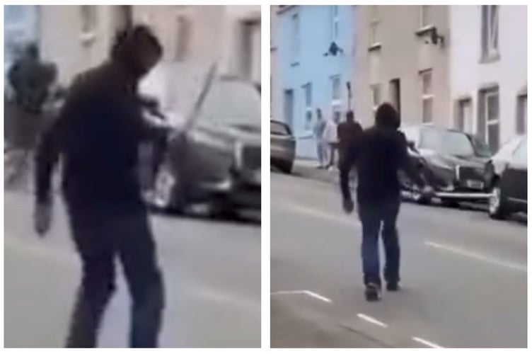 Pembroke Dock machete man