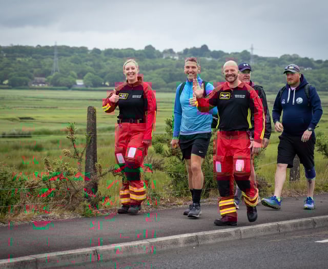 Hooky’s Hike from Tenby to Mumbles raises over £5,000 for charity