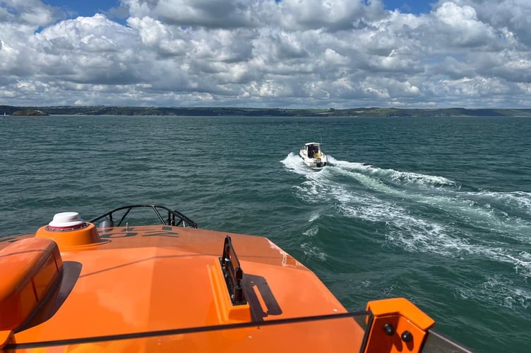The lifeboat escorted the vessel back to Saundersfoot, before returning to station.