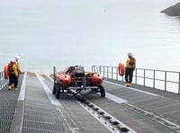 RNLI crew assist injured coasteerer