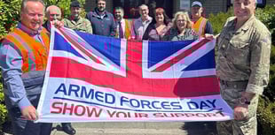 Armed Forces Day flag rasied at Castlemartin Range